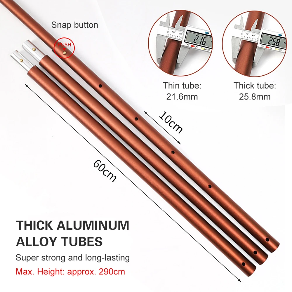 Outdoor Camping Tent Travel Pole Lightweight Foldable Aluminum Tarp Stands 2.9M Awning Support Poles for Canopy Awning Shelter
Outdoor Camping Tent Travel Pole Lightweight Foldable Aluminum Tarp Stands 2.9M Awning Support Poles for Canopy Awning Shelter