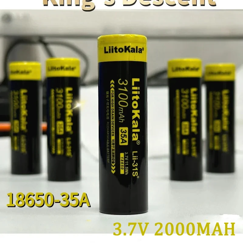 

2024 New 100% Original 18650-35A Battery High Quality 2000mAh 3.7V Rechargeable Suitable for Screwdriver Flashlights and Games