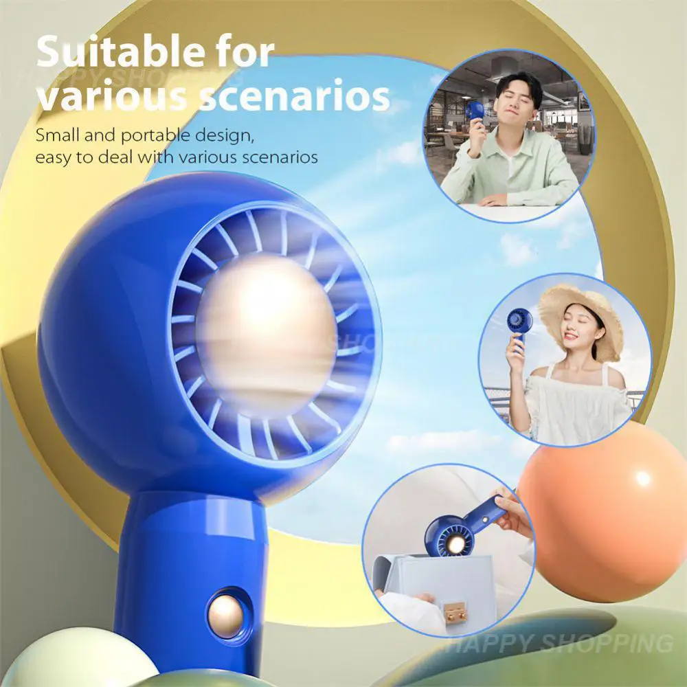 

Mini Portable Fan Cartoon Usb Charging Ultra-quiet Rechargeable Electric Fan Electric Fan With Fragrance Student Hand-held Fan