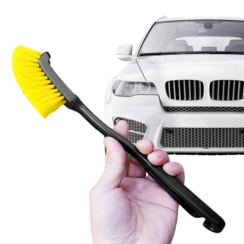 

Car Hub Cleaning Brush Long-Handle Auto Steel Rim Cleaner Car Detailing Brushes Kit With Nylon Bristles For Wheel Tire Cleaning