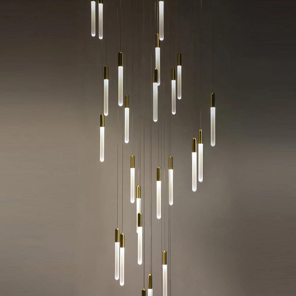 Modern LED Chandelier Long Hanglamp Gold Black Duplex Rotate Staircase Lamp Living Decoartion Pendant LIghting Fixtures
Modern LED Chandelier Long Hanglamp Gold Black Duplex Rotate Staircase Lamp Living Decoartion Pendant LIghting Fixtures