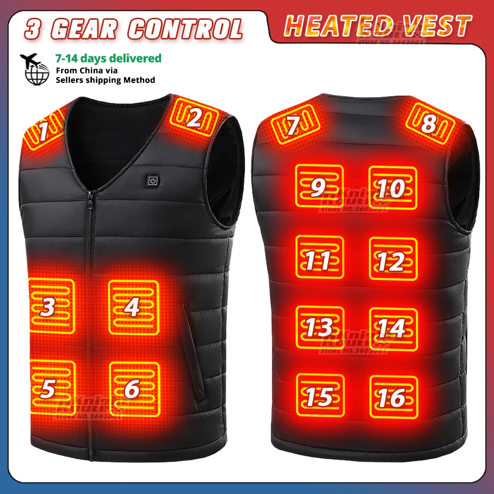 16 Areas Self Heating Vest Men's Heating jacket Thermal Women's USB Heated Vest Warm Motorcycle Fishing Camping Winter Washable
16 Areas Self Heating Vest Men's Heating jacket Thermal Women's USB Heated Vest Warm Motorcycle Fishing Camping Winter Washable