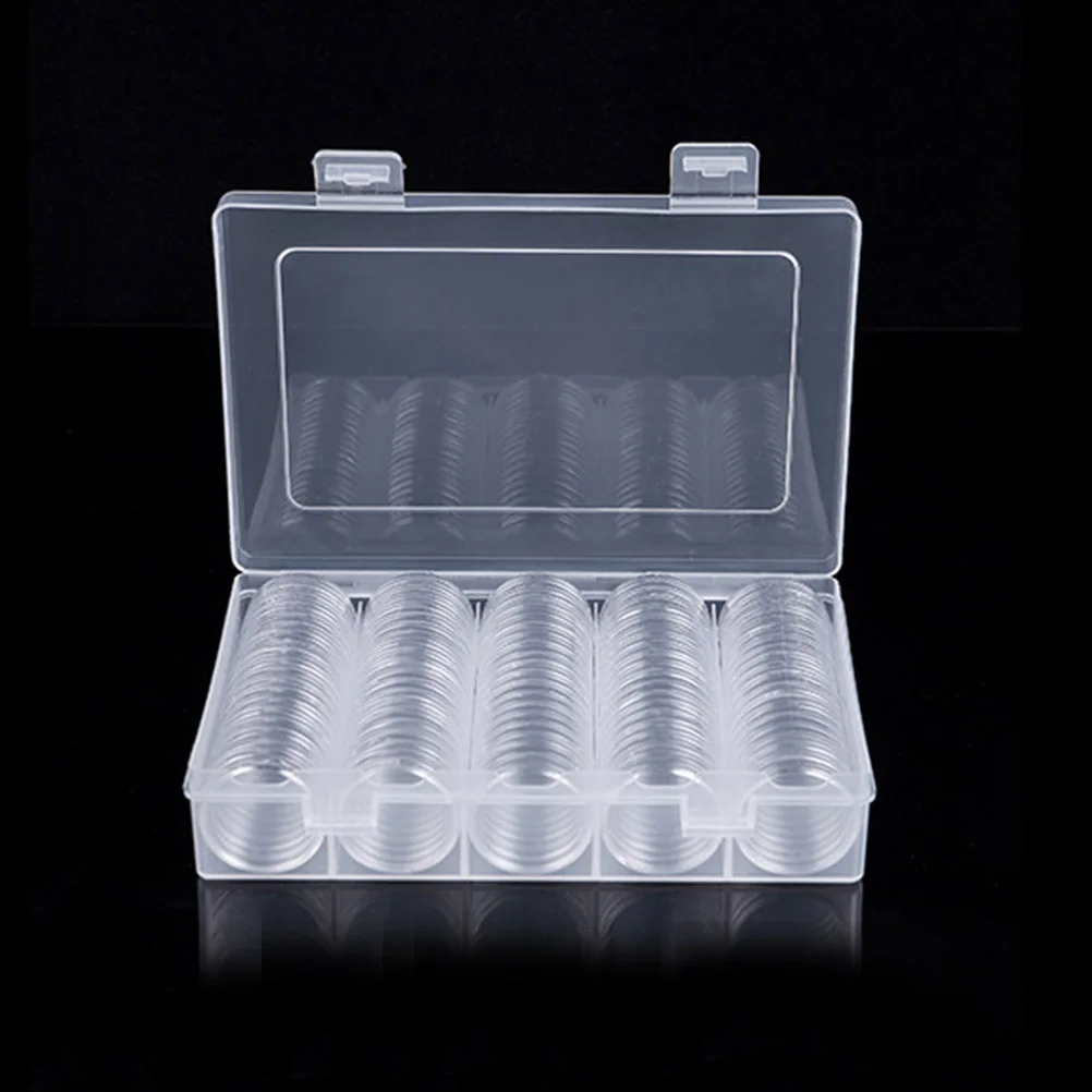 2 Sets Coin Cases Capsules Holder Clear Portable Storage Box Storage Organizer Plastic Lining Tray for Coin Collection Supplies
2 Sets Coin Cases Capsules Holder Clear Portable Storage Box Storage Organizer Plastic Lining Tray for Coin Collection Supplies