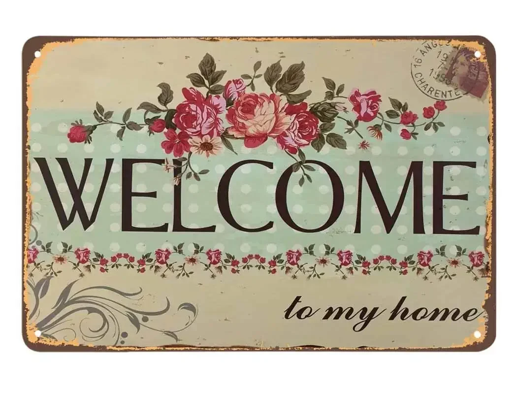 Welcome Tin Sign,Welcome to My Home Letter with Flowers Vintage Metal Tin Signs for Cafes Bars Pubs Shop Wall Decorative
Welcome Tin Sign,Welcome to My Home Letter with Flowers Vintage Metal Tin Signs for Cafes Bars Pubs Shop Wall Decorative
