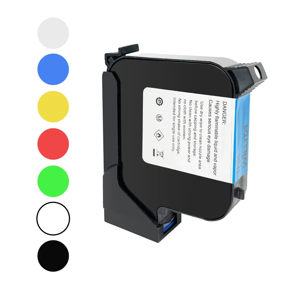 2588 42ML Black Red Blue Green Ink Cartridge Quick-Drying 12.7mm Print Height Universal for Handheld Inkjet and TIJ Printer #R10
2588 42ML Black Red Blue Green Ink Cartridge Quick-Drying 12.7mm Print Height Universal for Handheld Inkjet and TIJ Printer #R10