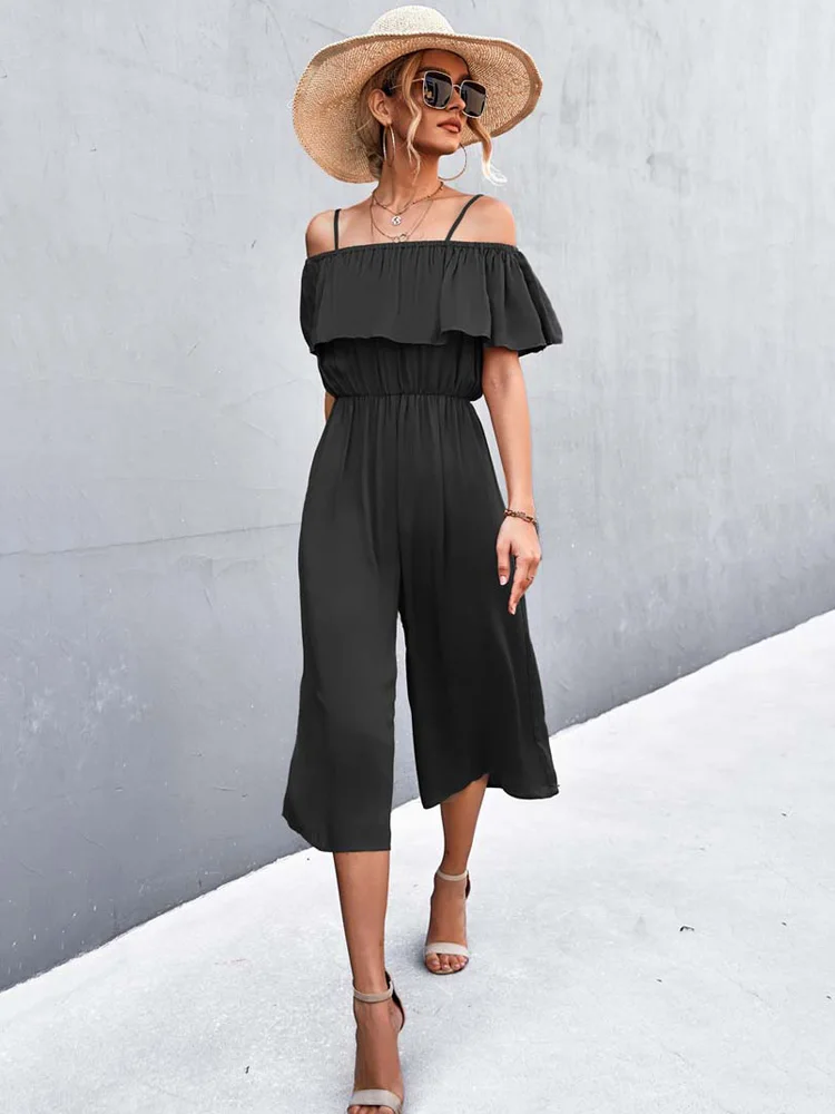 2022 Summer Off Shoulder Jumpsuit Women Wide Leg Black Jumpsuit Rompers Womens Overalls Loose Casual Jumpsuits Ladies
2022 Summer Off Shoulder Jumpsuit Women Wide Leg Black Jumpsuit Rompers Womens Overalls Loose Casual Jumpsuits Ladies