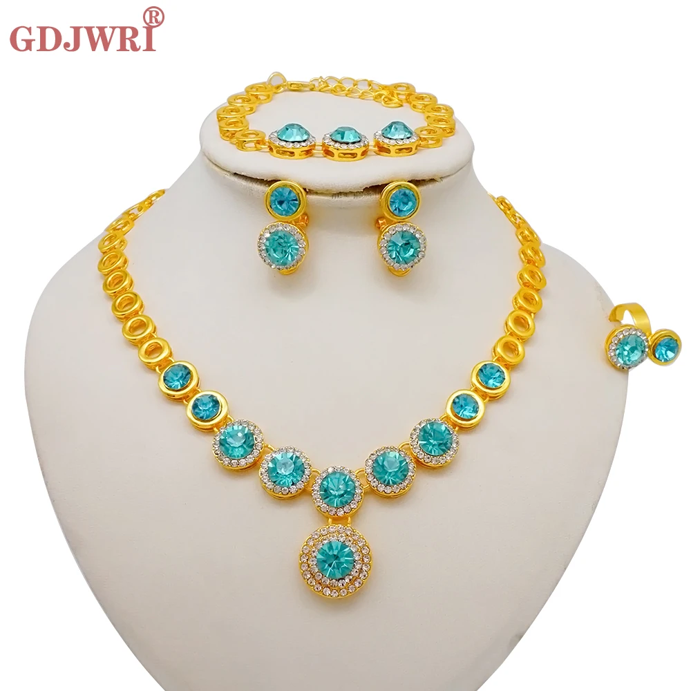 Luxury Gold Color Double Layered Necklace Jewelry Sets For Women African Water Drop Crystal Jewellery Indian Set Gifts 23 Mallzona S5ce4efeeece14065b945f3e2c88acb8al Luxury Gold Color Double Layered Necklace Jewelry Sets For Women African Water Drop Crystal Jewellery Indian Set Gifts Mallzona