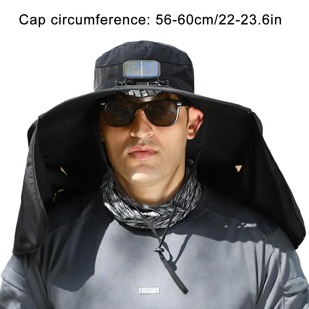 Summer Outdoor Men Large Brimsun Hat Sunscreen Hiking Hat Fan Fishing Cap Solar-Powered Fisherman Rechargeable M7W4
Summer Outdoor Men Large Brimsun Hat Sunscreen Hiking Hat Fan Fishing Cap Solar-Powered Fisherman Rechargeable M7W4