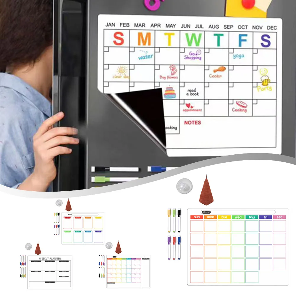 Magnetic Refrigerator Calendar Sticker Message Board For Fridge Monthly Weekly Planner Calendar Table Erasable PVC Whiteboard
Magnetic Refrigerator Calendar Sticker Message Board For Fridge Monthly Weekly Planner Calendar Table Erasable PVC Whiteboard