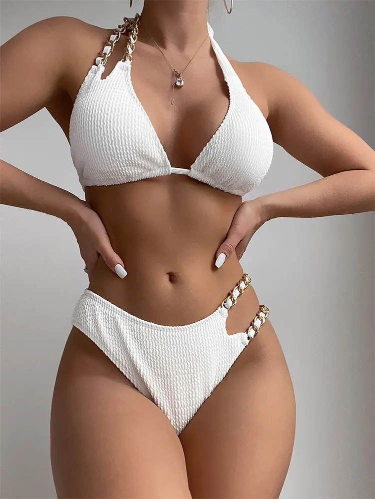 2023 special pleated fabric chain accessories bikini swimsuit ladies new split adjustable size biki
2023 special pleated fabric chain accessories bikini swimsuit ladies new split adjustable size biki