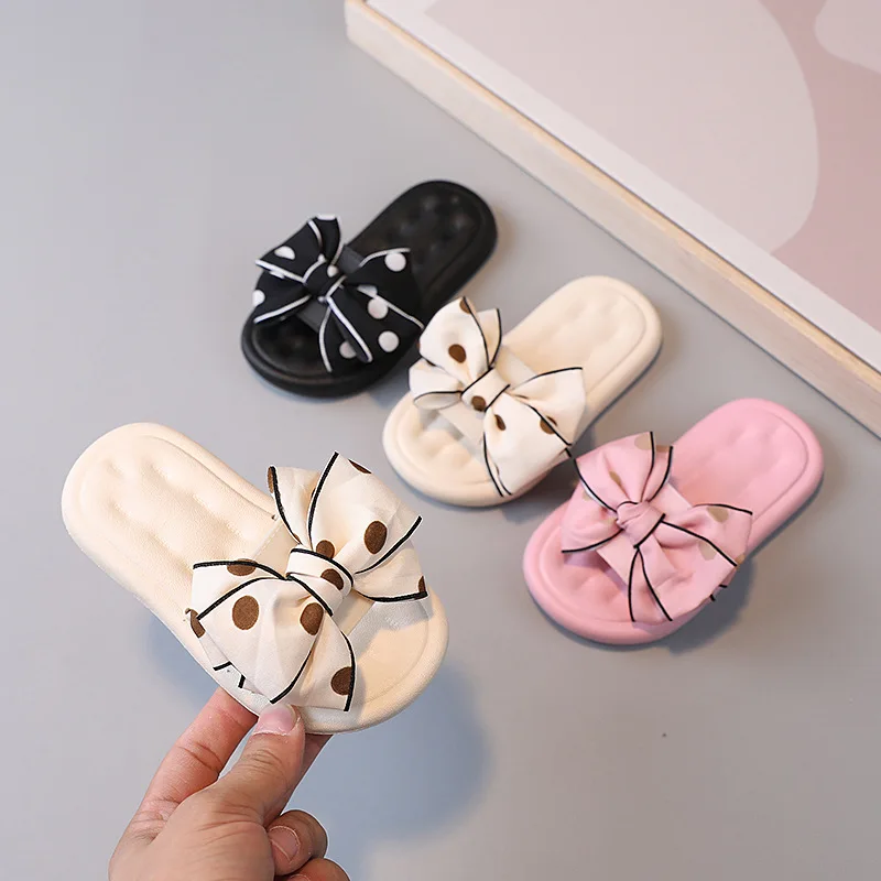 Baby Kids Girls Summer Beach Slippers Toddlers Dots Bow Open Toe Slide Slippers Nonslip Cross Slippers with Bowknot for Kids
Baby Kids Girls Summer Beach Slippers Toddlers Dots Bow Open Toe Slide Slippers Nonslip Cross Slippers with Bowknot for Kids