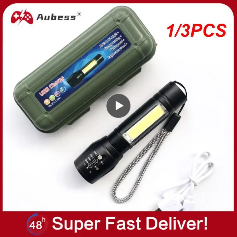 1/3PCS Zoom Mini Led Flashlight XP-G Q5 Flash Light Lantern Portable rechargeable Glare COB Flashlight Outdoor Camping
1/3PCS Zoom Mini Led Flashlight XP-G Q5 Flash Light Lantern Portable rechargeable Glare COB Flashlight Outdoor Camping