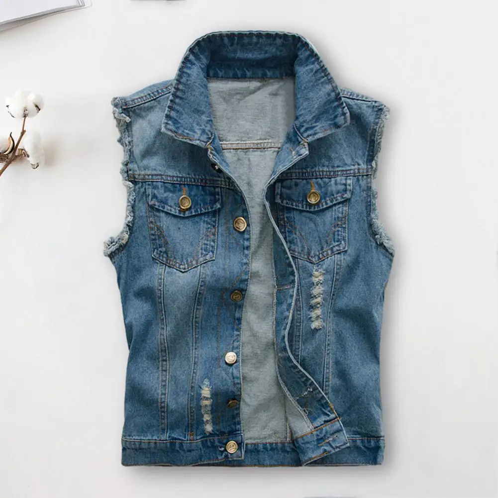 Winter Men Jacket Hip Hop Streetwear Denim Waistcoat Ripped Sleeveless Men's Vest with Single-breasted Pockets Plus for Summer
Winter Men Jacket Hip Hop Streetwear Denim Waistcoat Ripped Sleeveless Men's Vest with Single-breasted Pockets Plus for Summer