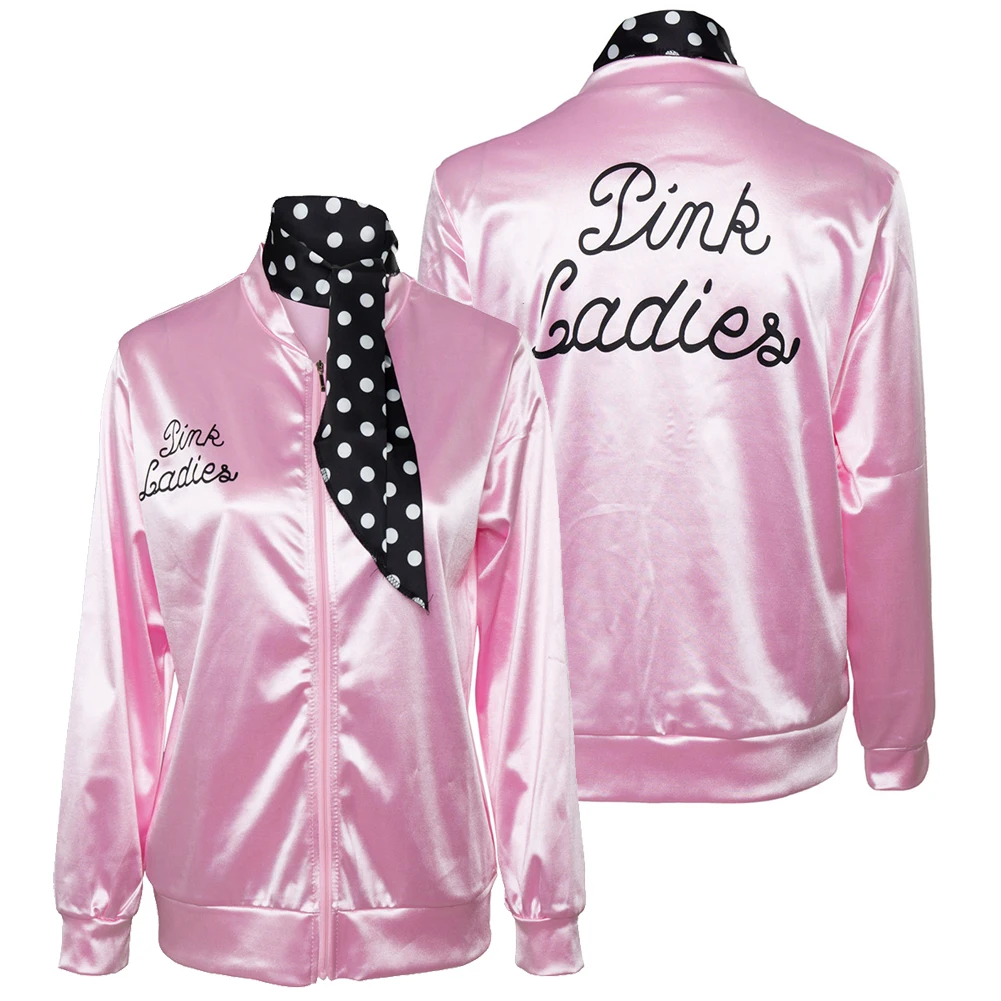 Movie Grease Cosplay Costume Pink Lady Jacket Outfit Women Kids Girls Halloween Role Play Party Clothes Female Satin Coat
Movie Grease Cosplay Costume Pink Lady Jacket Outfit Women Kids Girls Halloween Role Play Party Clothes Female Satin Coat