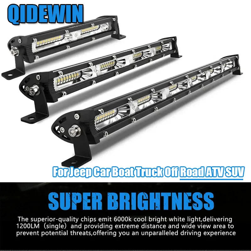 7 13 20 Inch Flood Spot Combo Beam 12V 24V Single Row LED Work Light Bar Fog Lamp For Jeep Car Boat Truck Off Road ATV SUV 4x4
7 13 20 Inch Flood Spot Combo Beam 12V 24V Single Row LED Work Light Bar Fog Lamp For Jeep Car Boat Truck Off Road ATV SUV 4x4