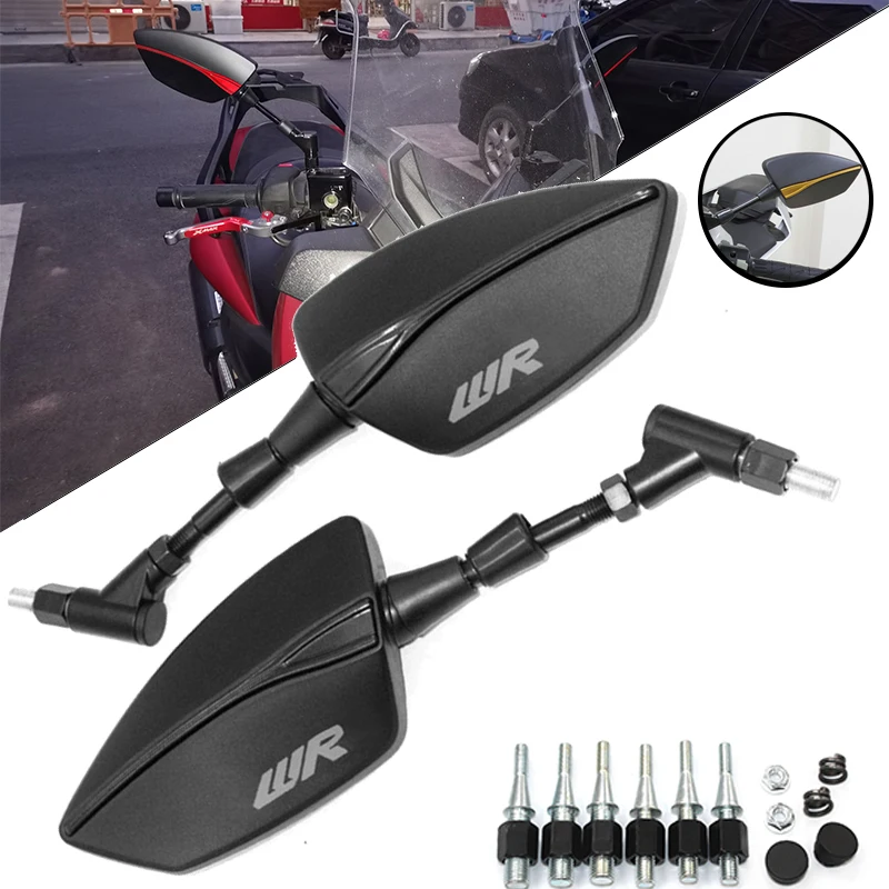 Мотоциклетные зеркала с логотипом WR 10 мм для Yamaha WR125X WR 125X WR125 X, винтовые зеркала заднего вида с левой и правой резьбой
Мотоциклетные зеркала с логотипом WR 10 мм для Yamaha WR125X WR 125X WR125 X, винтовые зеркала заднего вида с левой и правой резьбой