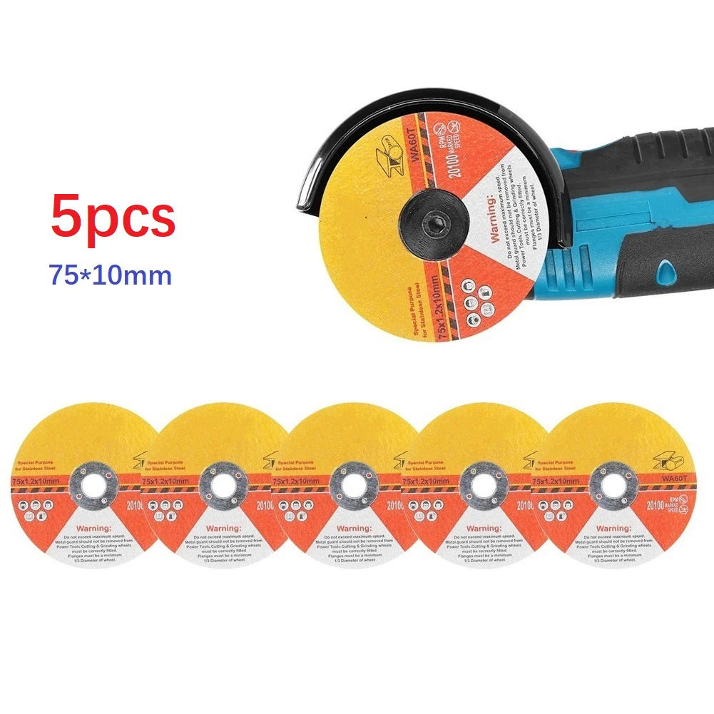 

5pcs 75mm Circular Resin Saw Blade Grinding Wheel Cutting Disc For Angle Grinder Cutting Disc Power Tools