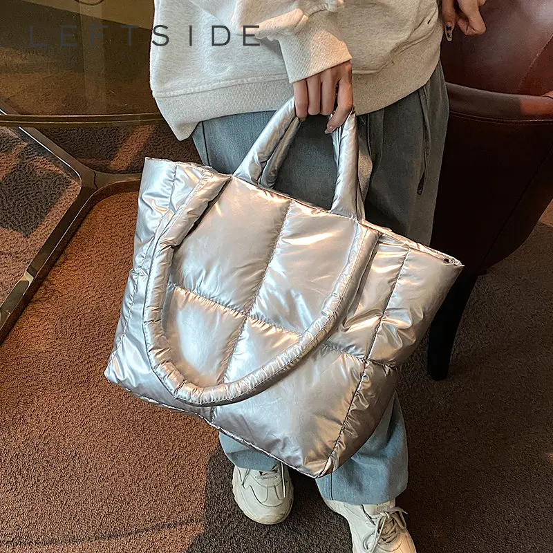 LEFTSIDE Модные Серебристые сумки-тоуты из искусственной кожи для женщин 2023 дизайнерские сумки роскошные мягкие сумки на плечо пуховая хлопковая ручная сумка
LEFTSIDE Модные Серебристые сумки-тоуты из искусственной кожи для женщин 2023 дизайнерские сумки роскошные мягкие сумки на плечо пуховая хлопковая ручная сумка