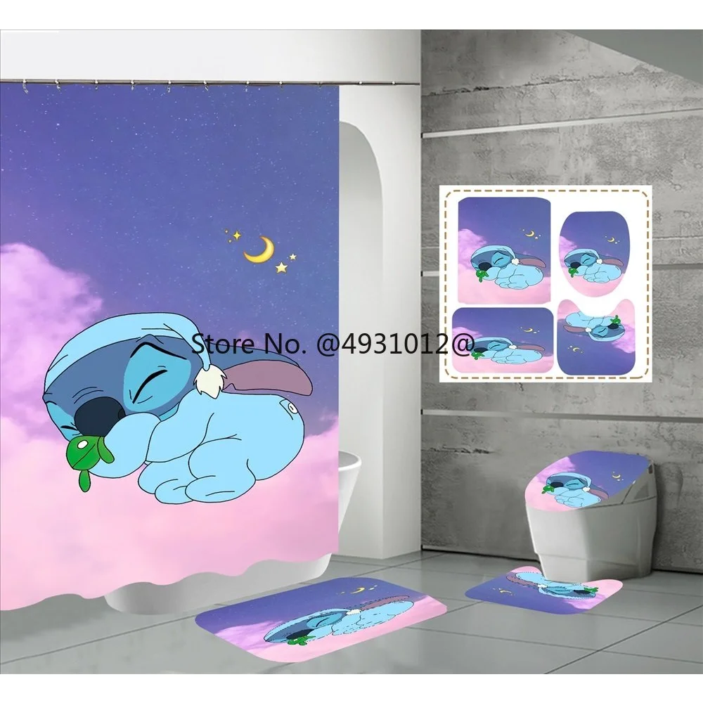 2023 Disney Lovely Lilo Stitch Shower Curtains Set Waterproof Bathroom Curtain Pedestal Rug Lid Toilet Cover Bath Mat Kids Gift
2023 Disney Lovely Lilo Stitch Shower Curtains Set Waterproof Bathroom Curtain Pedestal Rug Lid Toilet Cover Bath Mat Kids Gift