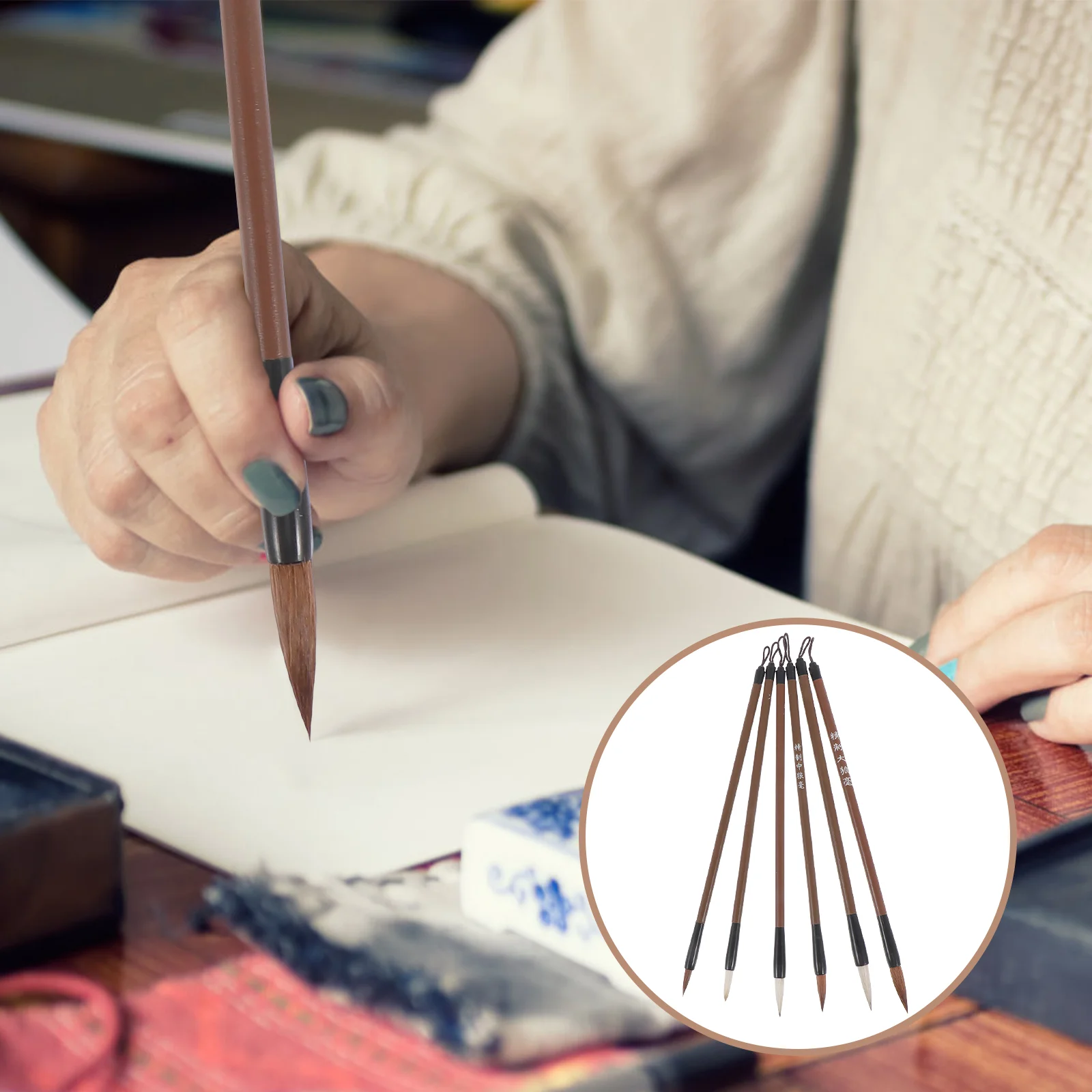 Chinese Writing Brush Calligraphy Learning Supplies Traditional Sumi Brushes Ink Painting Brush Chinese Weasel Hair Brushes
Chinese Writing Brush Calligraphy Learning Supplies Traditional Sumi Brushes Ink Painting Brush Chinese Weasel Hair Brushes