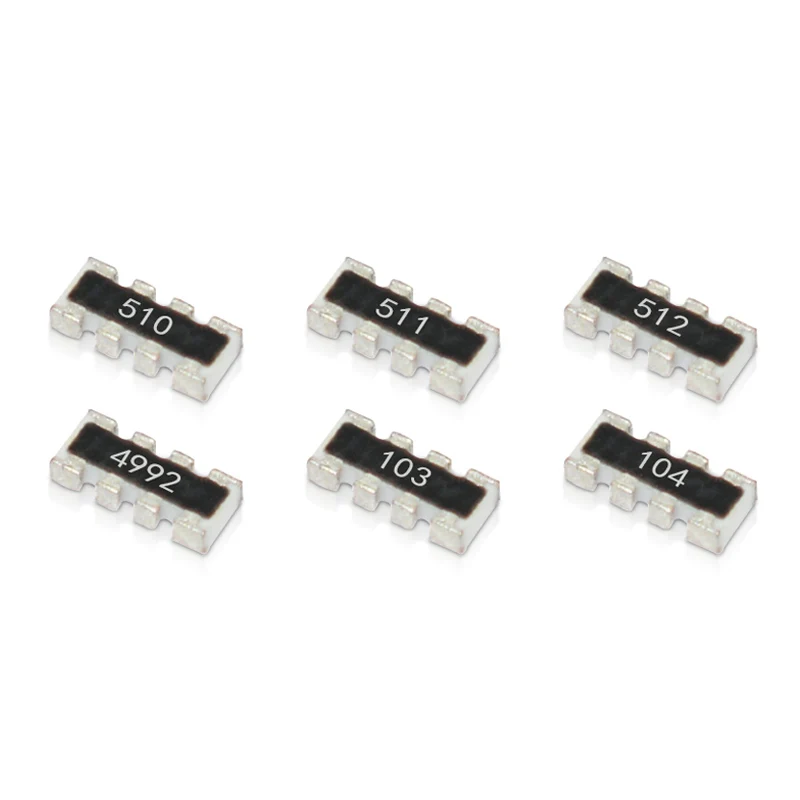 100 шт. 0603*4 8P4R 2*4P сетевой резистор SMD Array 10R 22R/47/51/100/101/1KR/4,7/5,1/2K
100 шт. 0603*4 8P4R 2*4P сетевой резистор SMD Array 10R 22R/47/51/100/101/1KR/4,7/5,1/2K