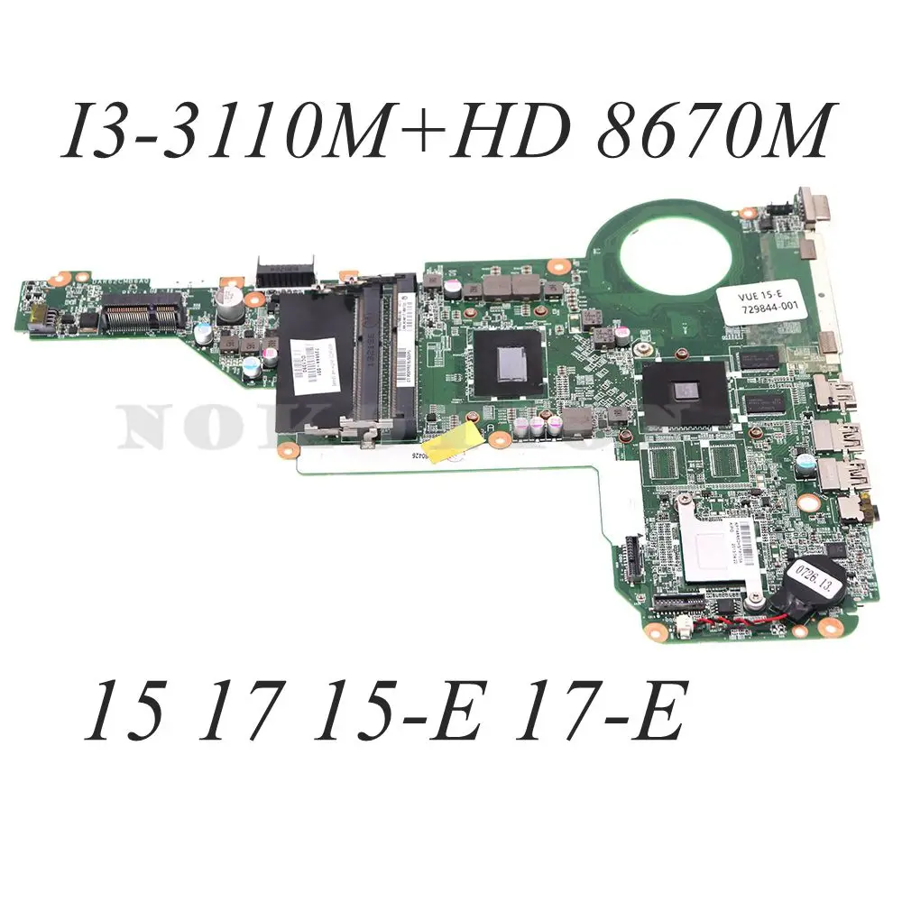 For HP Pavilion 15 17 15-E 17-E PC Motherboard I3-3110M CPU+HD 8670M GPU 729844-501 729844-001 DAR62CMB6A0
For HP Pavilion 15 17 15-E 17-E PC Motherboard I3-3110M CPU+HD 8670M GPU 729844-501 729844-001 DAR62CMB6A0