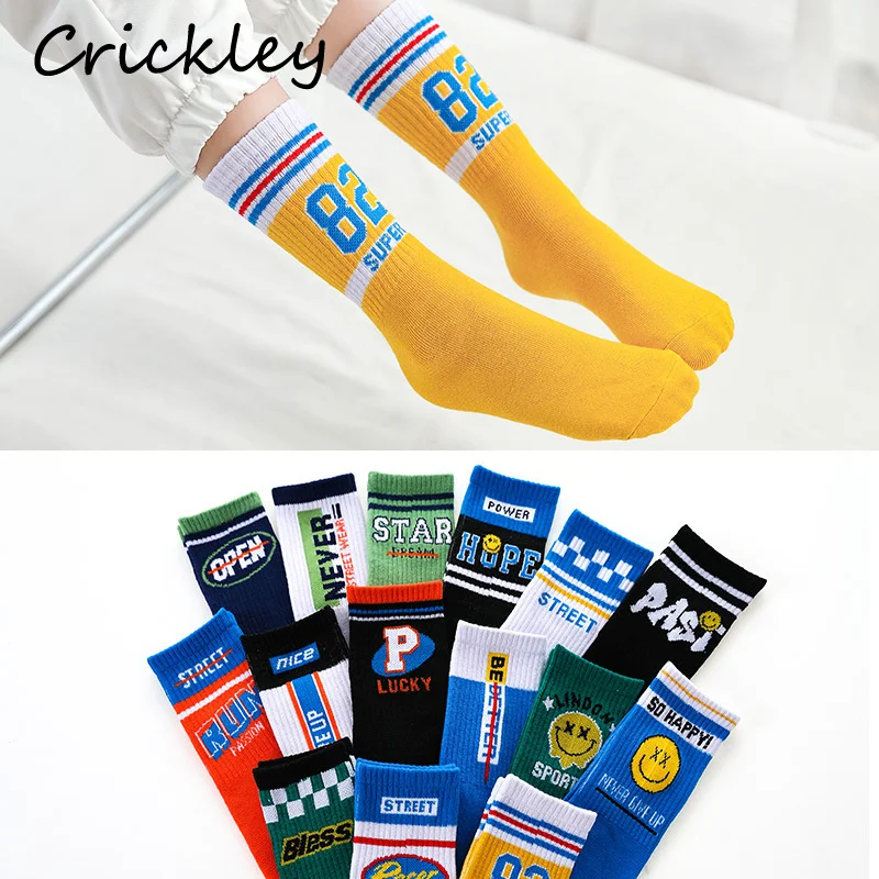3 Pairs/Lot Spring Autumn Boys Girls Socks Striped Plaid Letters Children Socks Fashion Pattern No Heel Toddler Kids Socks
3 Pairs/Lot Spring Autumn Boys Girls Socks Striped Plaid Letters Children Socks Fashion Pattern No Heel Toddler Kids Socks