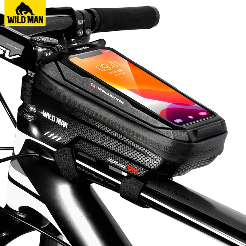 WILD MAN Bike Bag Front Rainproof Cycling Bag Touch Screen Bicycle Phone Bag 6.5 Inch Mobile Phone Case Mtb Accessories 
WILD MAN Bike Bag Front Rainproof Cycling Bag Touch Screen Bicycle Phone Bag 6.5 Inch Mobile Phone Case Mtb Accessories