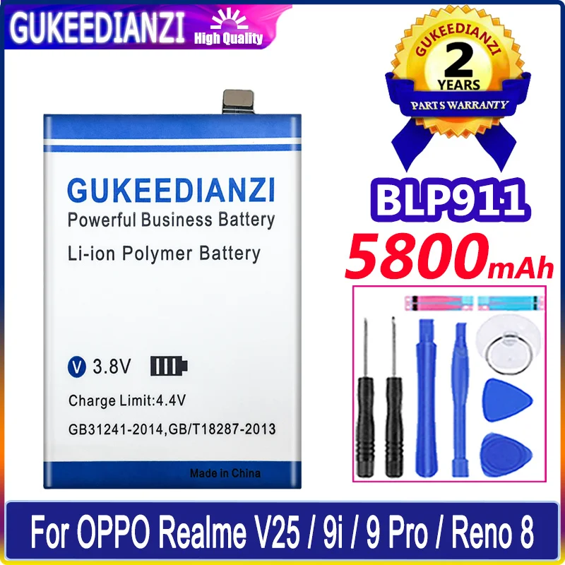 Аккумулятор GUKEEDIANZI BLP911 5800mAh для OPPO Realme V25 9i 9 Pro 9pro/Reno 8 Pro 8Pro батареи
Аккумулятор GUKEEDIANZI BLP911 5800mAh для OPPO Realme V25 9i 9 Pro 9pro/Reno 8 Pro 8Pro батареи