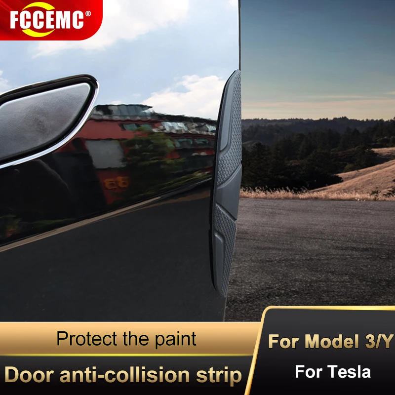 

For Tesla Model 3 Model Y car door anti-collision strip rearview mirror anti-scratch silicone protection sticker