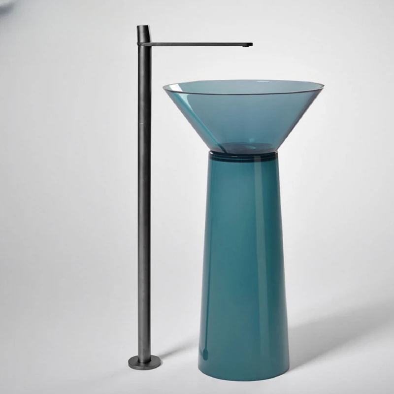 Outer balcony hotel homestay transparent blue stone integrated floor standing wash hands, face, wash basin, column basin
Outer balcony hotel homestay transparent blue stone integrated floor standing wash hands, face, wash basin, column basin