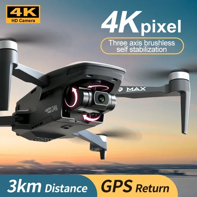 

3-Axis Gimbal 4K HD Camera Dron I9 MAX GPS Positioning 3KM Fly Brushless RC Quadcopter VS FAITH MINI Drone