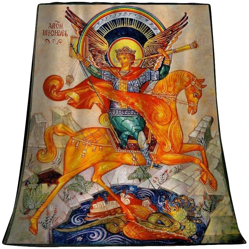 Chaplet Of Saint Michael The Archangel Trampling Down The Demons Apocalypse Icon Flannel Blanket By Ho Me Lili Fit For Sofa
Chaplet Of Saint Michael The Archangel Trampling Down The Demons Apocalypse Icon Flannel Blanket By Ho Me Lili Fit For Sofa