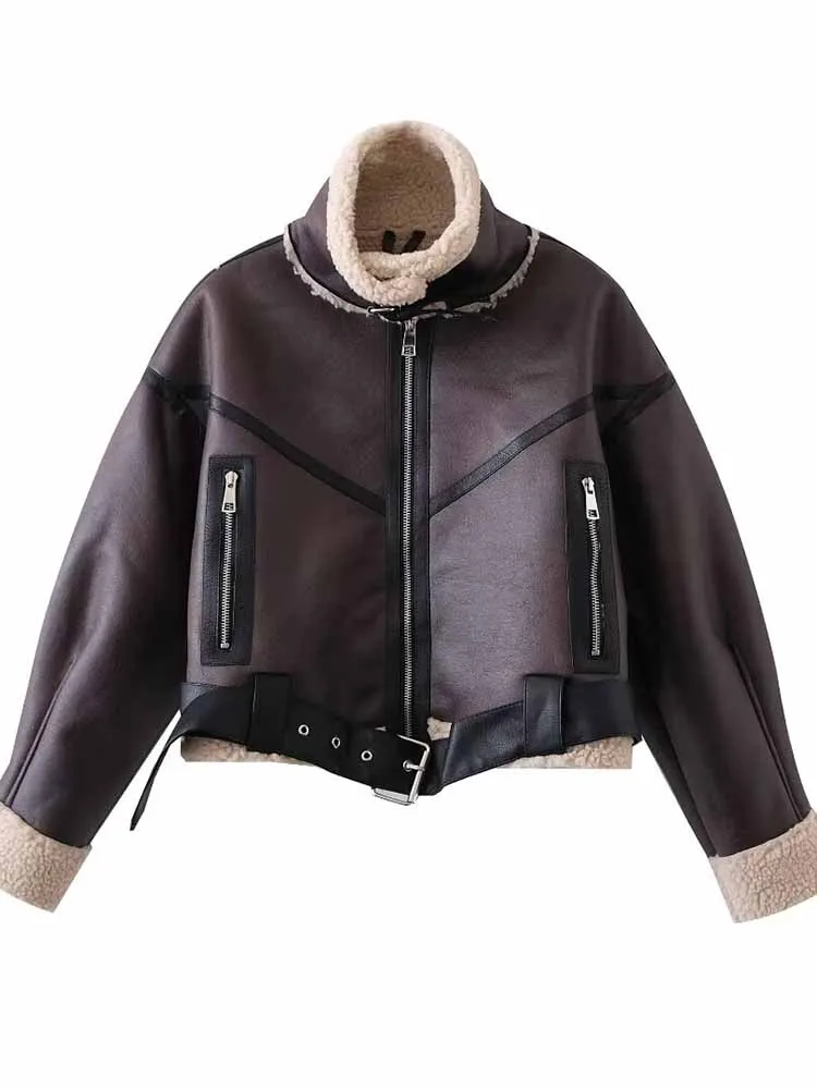 Autumn new women's fashion European and American casual versatile long-sleeved zipper lapel short motorcycle jacket
Autumn new women's fashion European and American casual versatile long-sleeved zipper lapel short motorcycle jacket
