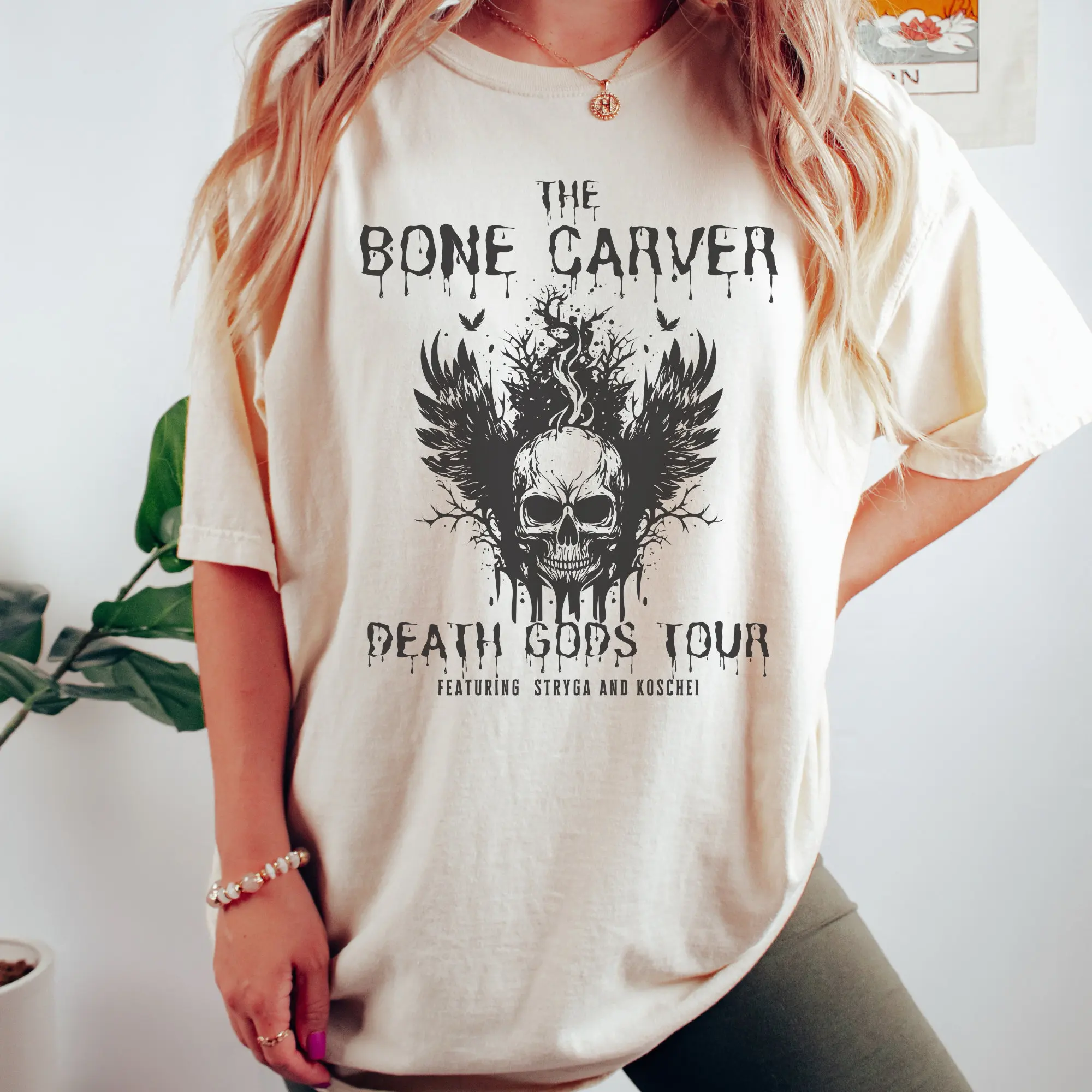 

Cotton Women Large Size Loose Oversize Shirt ACOTAR Shirt The Bone Carver Shirt Sarah J Maas Merch Bookish Fantasy Y2K Top