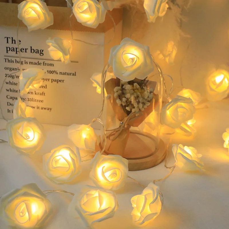 10/20/40LEDs Rose Flower String Lights Fairy Lights Christmas Garland Valentine's Day Wedding Party Decoration
10/20/40LEDs Rose Flower String Lights Fairy Lights Christmas Garland Valentine's Day Wedding Party Decoration