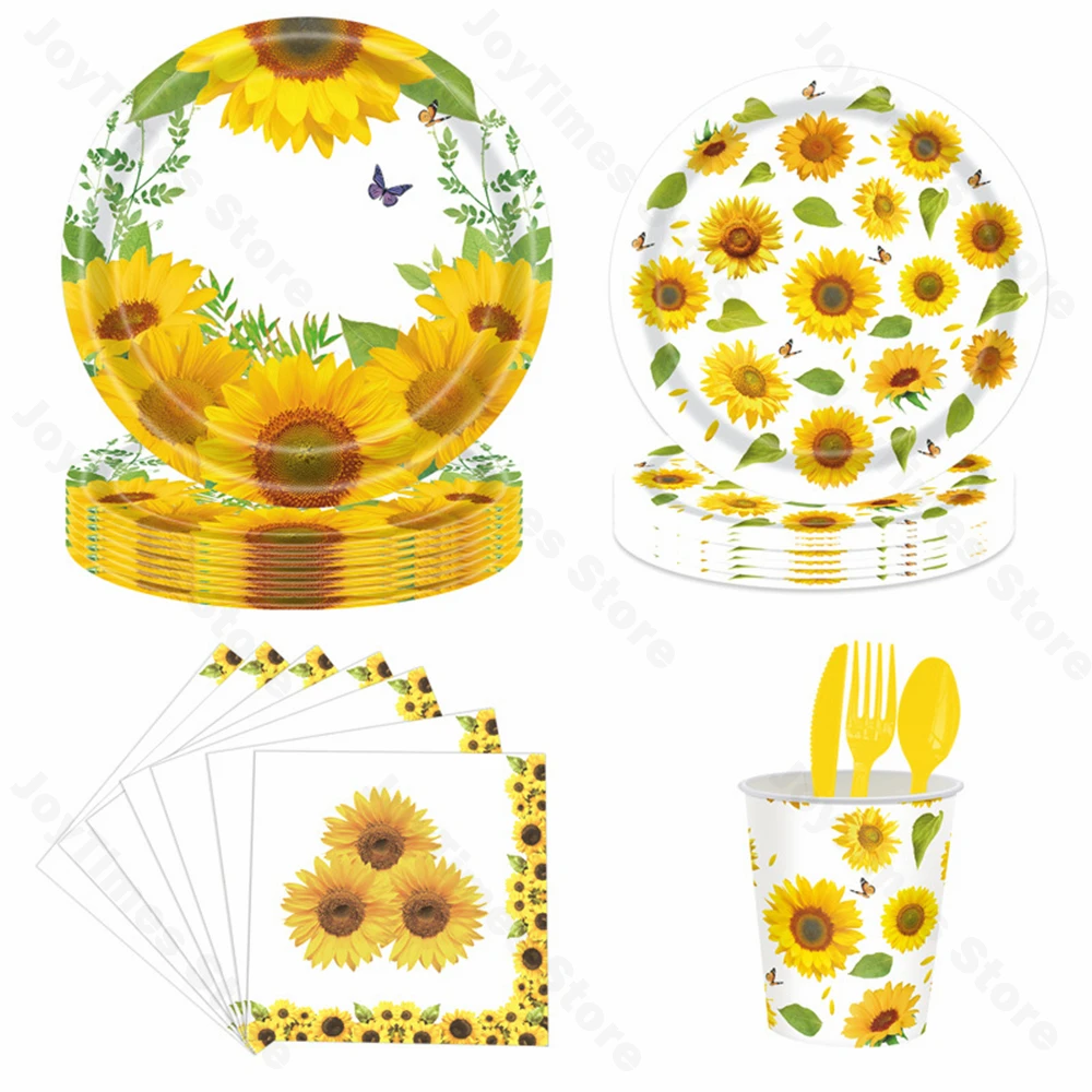 Sunflower Disposable Tableware Sunflower Theme Birthday Party Decoration Plate Cups Napkins Baby Shower Birthday Party Supply
Sunflower Disposable Tableware Sunflower Theme Birthday Party Decoration Plate Cups Napkins Baby Shower Birthday Party Supply