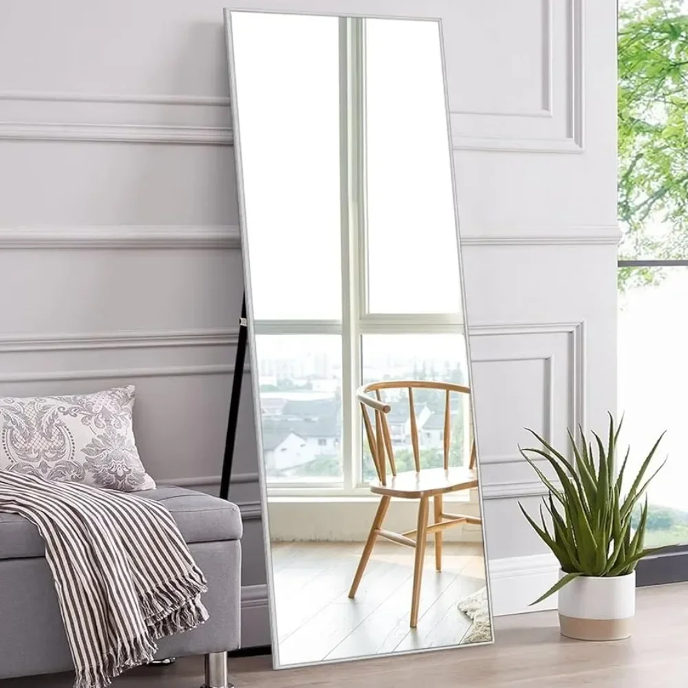 Floor-to-ceiling mirror dressing with stand-up stand Large rectangular bedroom wall-mounted mirror, silver
Floor-to-ceiling mirror dressing with stand-up stand Large rectangular bedroom wall-mounted mirror, silver