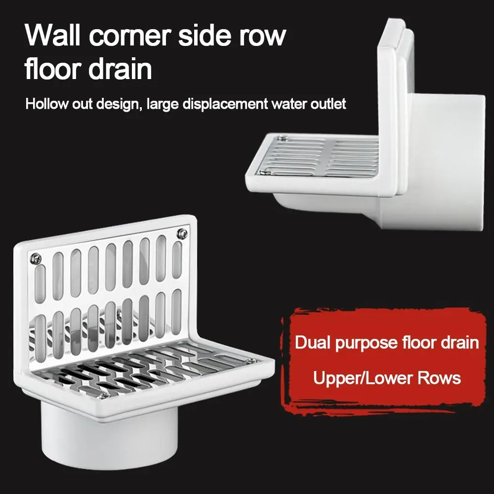 

Leaf Debris Trap Roof Side Row Floor Drain Anti-blocking Downpipe Strainer Balcony Drainage Cover Gutter Guard