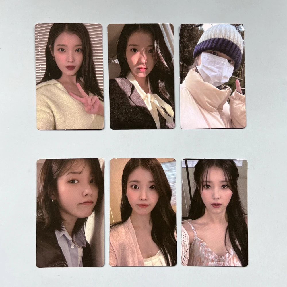 

6Pcs/Set KPOP Lee Ji Eun Photocard IU SONIC RING Postcard I Hope We Will Get To Be Close UAENA Double-Sided LOMO Cards Fans Gift