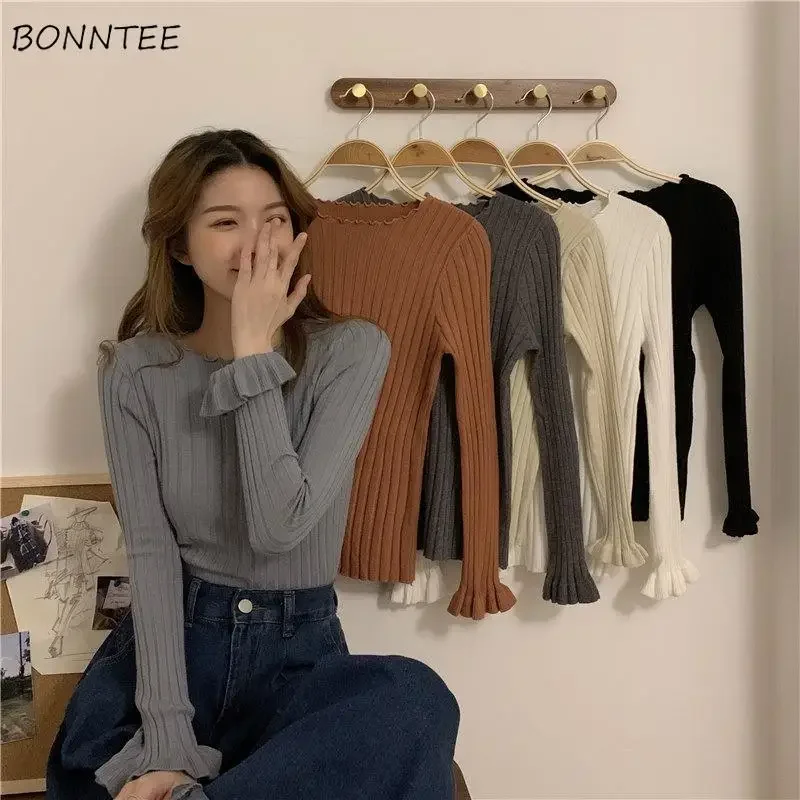 Ruched Collar Pullovers Women Solid 6 Colors Special All-match Autumn Creativity Leisure Graceful Korean Style Ladies Simple New
Ruched Collar Pullovers Women Solid 6 Colors Special All-match Autumn Creativity Leisure Graceful Korean Style Ladies Simple New