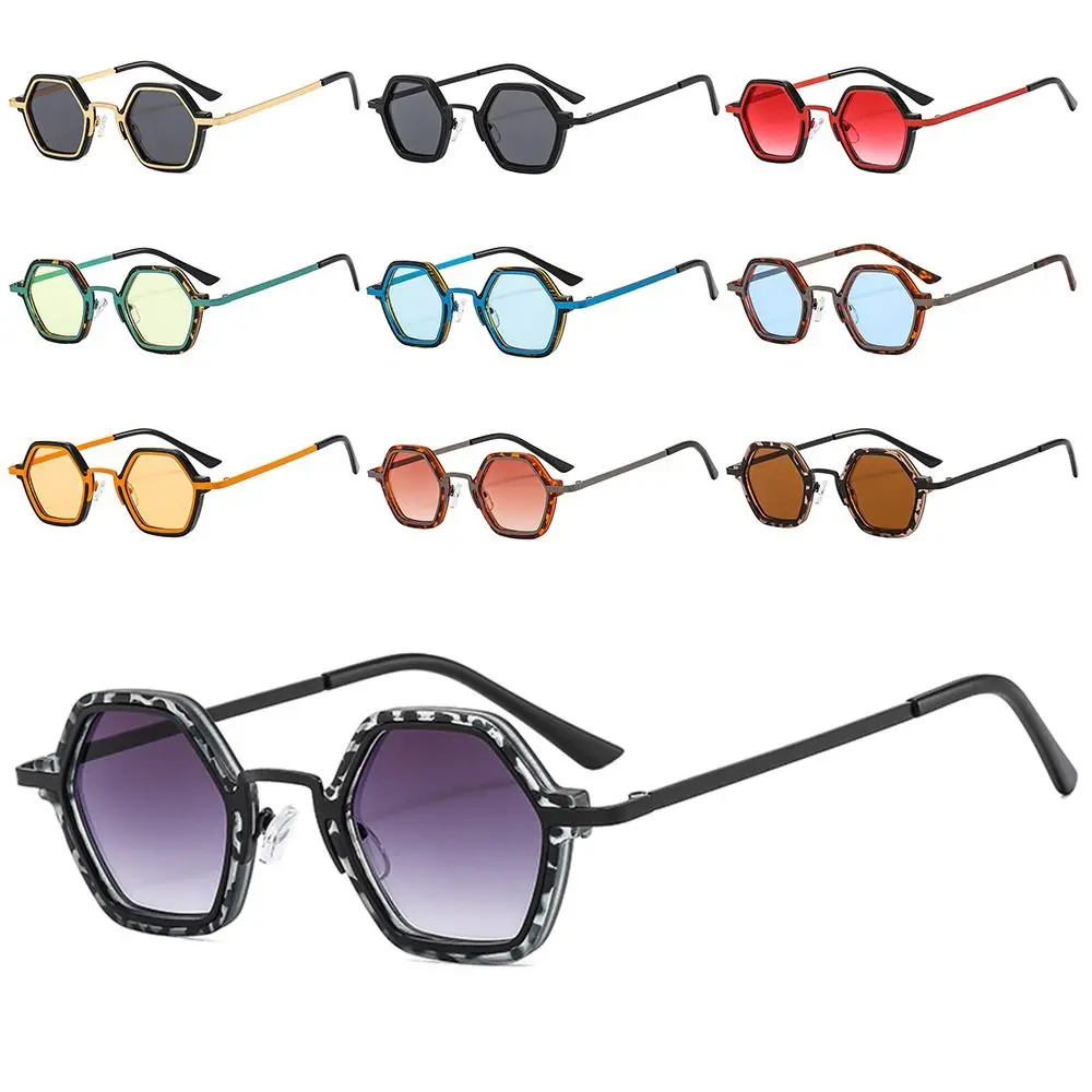 

UV400 Protection Small Polygonal Sunglasses Retro Y2K Hip Hop Punk Shades Unisex Driving Eyewear for Women & Men