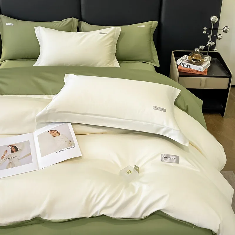 High-Grade 160 Long-Staple Cotton Four-Piece Set All Cotton Pure Cotton Bed Sheets Quilt Cover Light Luxury Fitted Sheet Bedding
High-Grade 160 Long-Staple Cotton Four-Piece Set All Cotton Pure Cotton Bed Sheets Quilt Cover Light Luxury Fitted Sheet Bedding