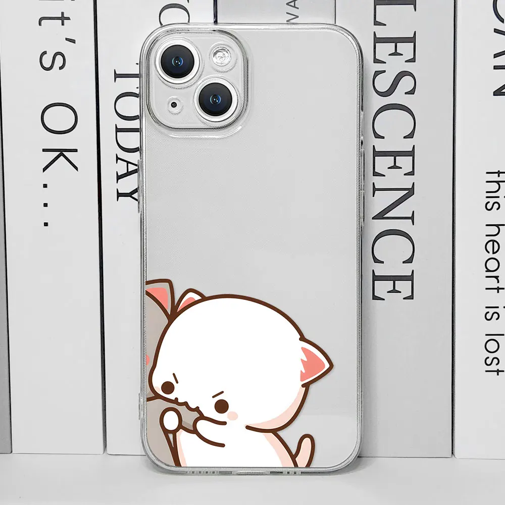 Cute Peach Mochi Cat Couple Phone Case for IPhone 16 15 14 13 12 11 Pro MAX XS X SE2 7 8 Plus Lover Pairs Clear Soft Cover Shell Cute Peach Mochi Cat Couple Phone Case for IPhone 16 15 14 13 12 11 Pro MAX XS X SE2 7 8 Plus Lover Pairs Clear Soft Cover Shell