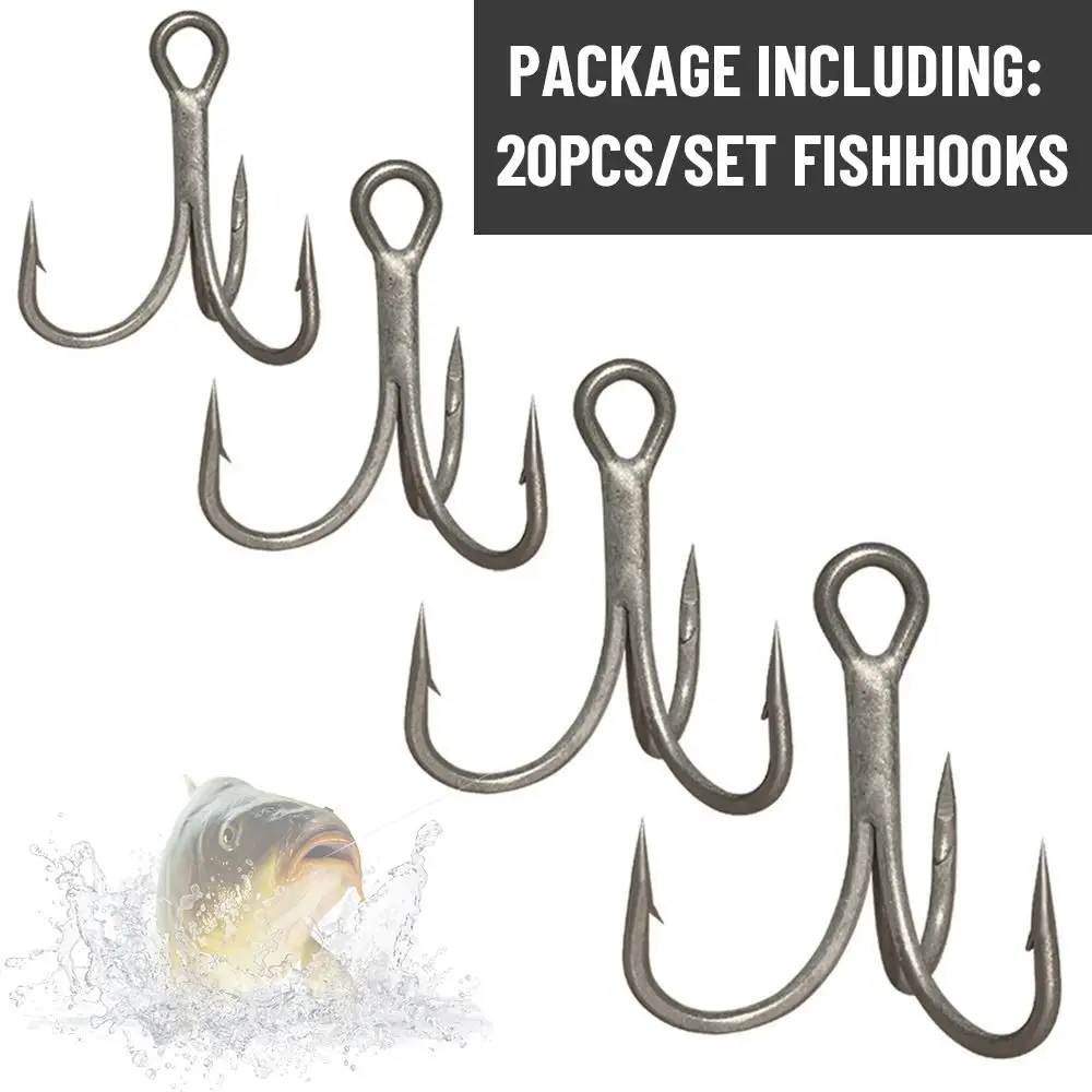 20PCS/Set Durable Lure Barbed Hooks Fishhooks High Carbon Steel Fishing Tackle Treble Jig
20PCS/Set Durable Lure Barbed Hooks Fishhooks High Carbon Steel Fishing Tackle Treble Jig