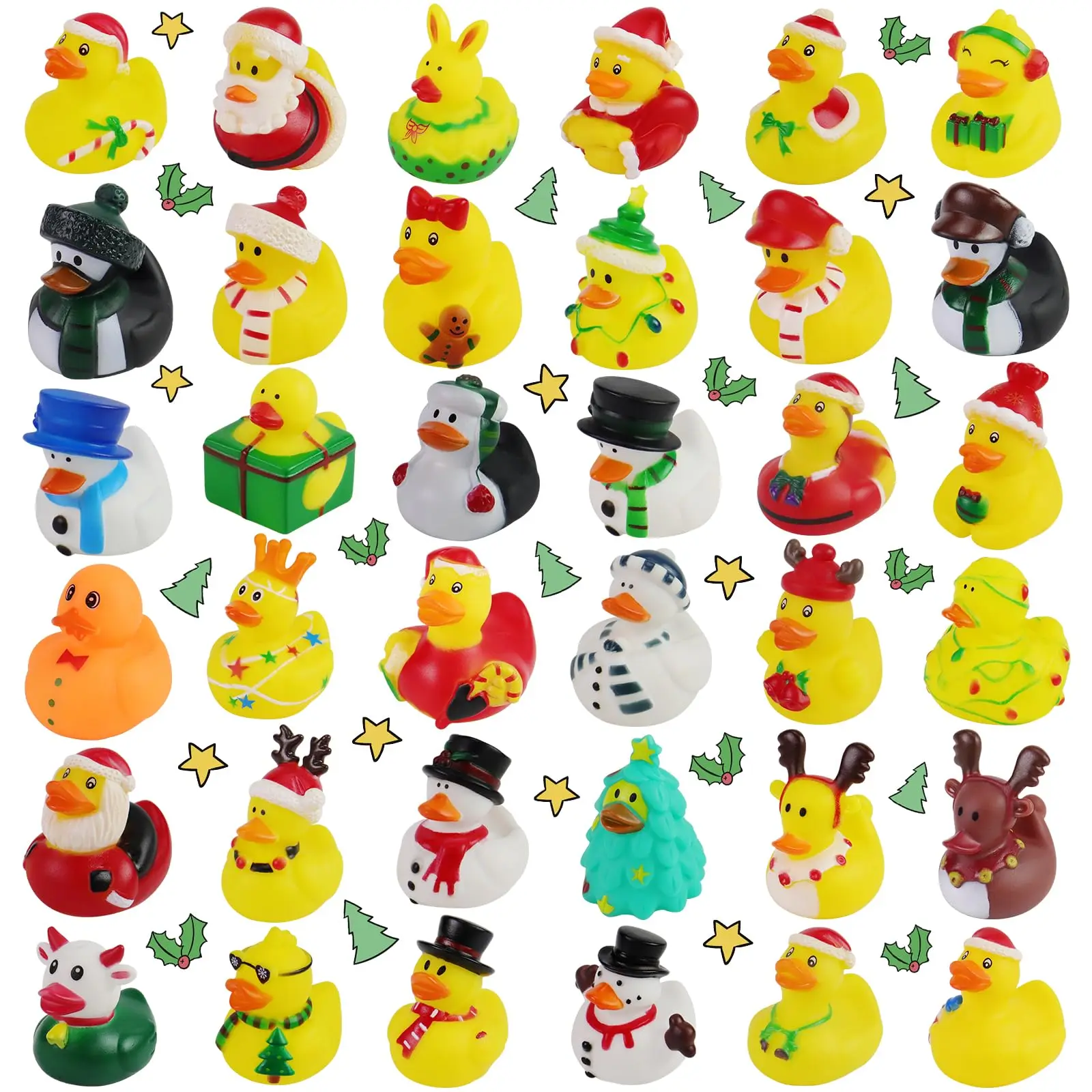 24/48 Pcs Christmas Rubber Ducks in Bulk Bath Toys Holiday Rubber Ducks for Jeep Ducking, Xmas Party Favors Decorations
24/48 Pcs Christmas Rubber Ducks in Bulk Bath Toys Holiday Rubber Ducks for Jeep Ducking, Xmas Party Favors Decorations