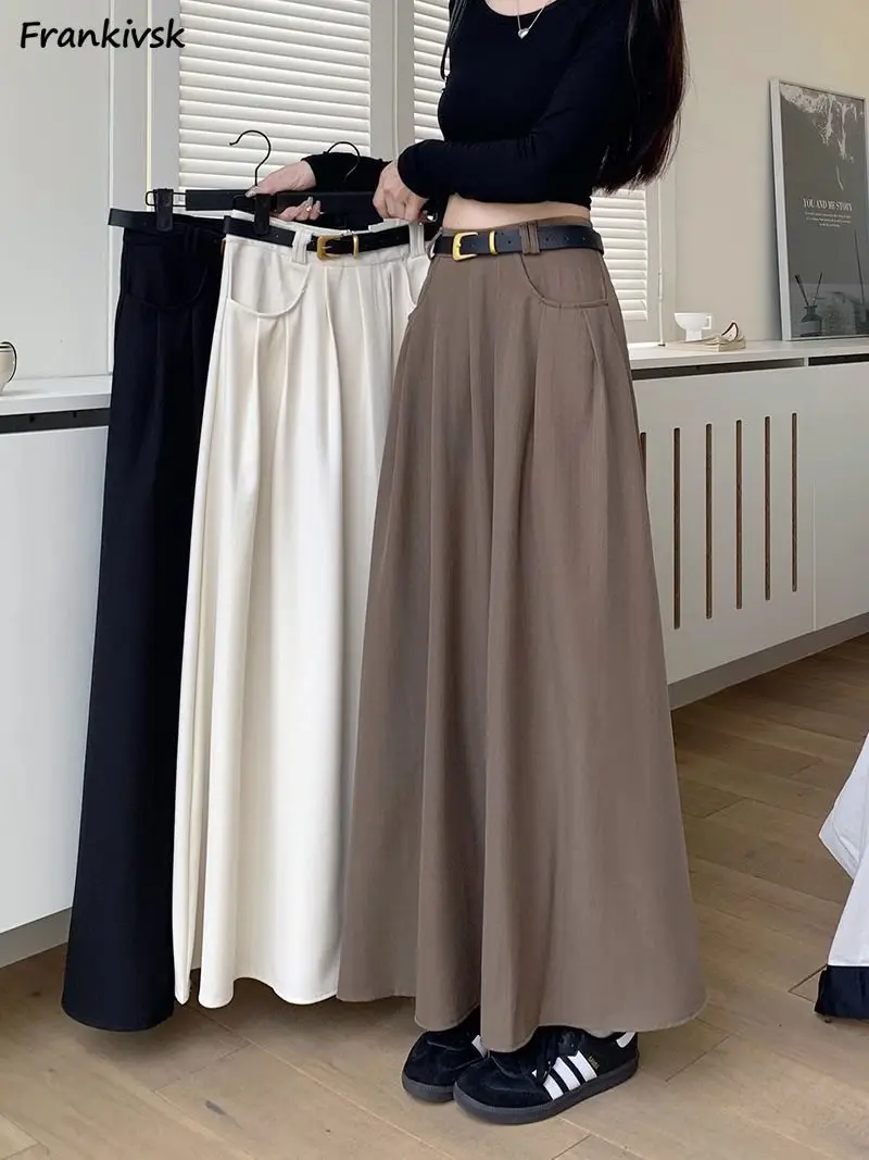 Maxi Skirts Women Vintage Chic High Street All-match Korean Style Folds Design Autumn Spring Faldas Largas College Party Clothes
Maxi Skirts Women Vintage Chic High Street All-match Korean Style Folds Design Autumn Spring Faldas Largas College Party Clothes
