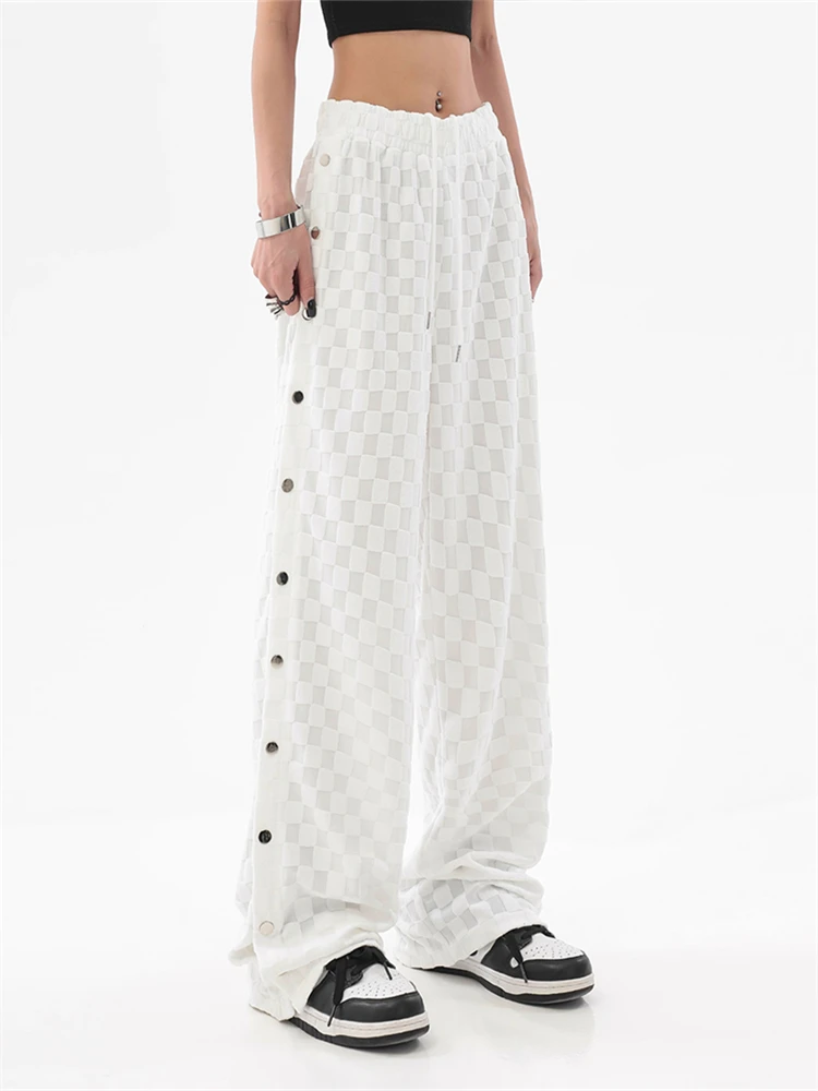 Woman Pants Streetwear Autumn Korean Style Loose Joggers Women Sweatpants Plaid High Waist Streetwear Casual Fashion Trousers
Woman Pants Streetwear Autumn Korean Style Loose Joggers Women Sweatpants Plaid High Waist Streetwear Casual Fashion Trousers