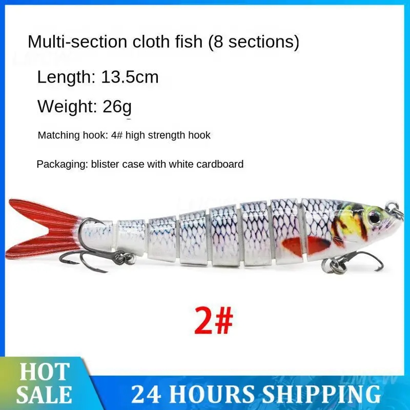 Fish Bait Broken Hard Bait Fake Luya Bionic Fish Bait Fake Bait Multi-section Bait Three Hooks 8-section
Fish Bait Broken Hard Bait Fake Luya Bionic Fish Bait Fake Bait Multi-section Bait Three Hooks 8-section
