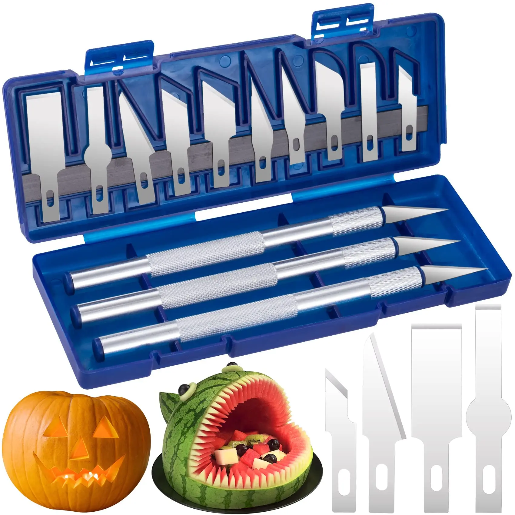 13Pcs Precision Craft Hobby Knife Kit Utility Art Exacto Sharp DIY Carving Tool Set for Scrapbooking Stencil Woodworking Cutting
13Pcs Precision Craft Hobby Knife Kit Utility Art Exacto Sharp DIY Carving Tool Set for Scrapbooking Stencil Woodworking Cutting